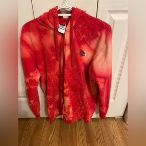 Men’s Large North Face Tie Dye Zip Hoodie